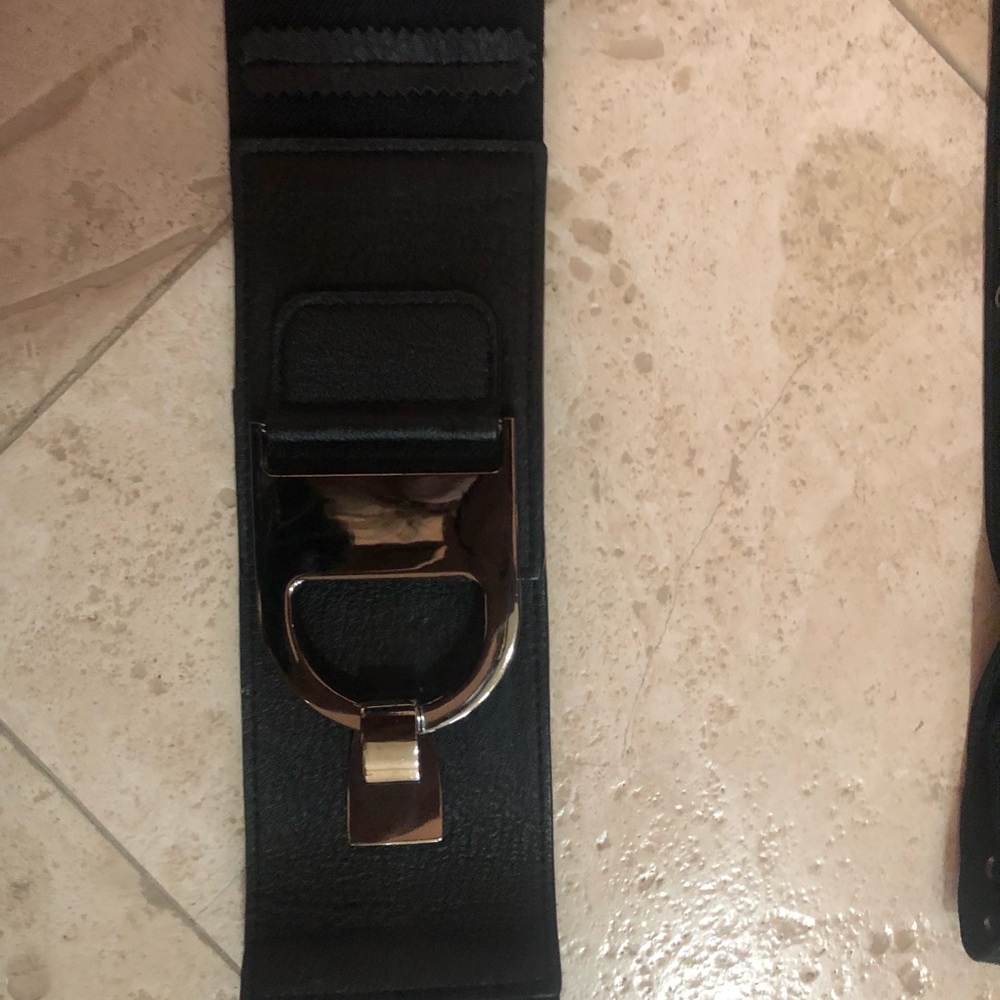 Black silver Buckle belt